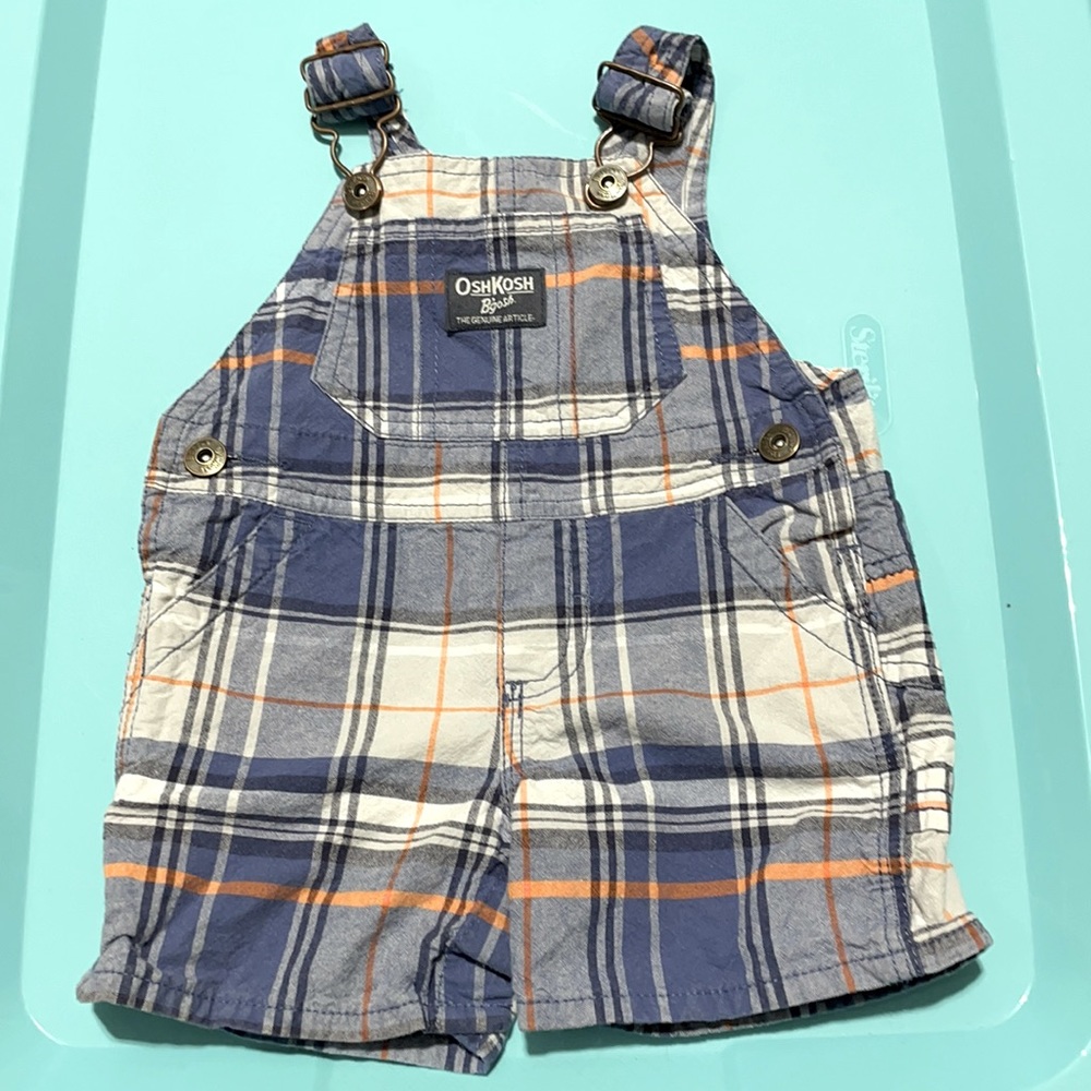 Vintage style OshKosh B’gosh multi colored overalls 6M